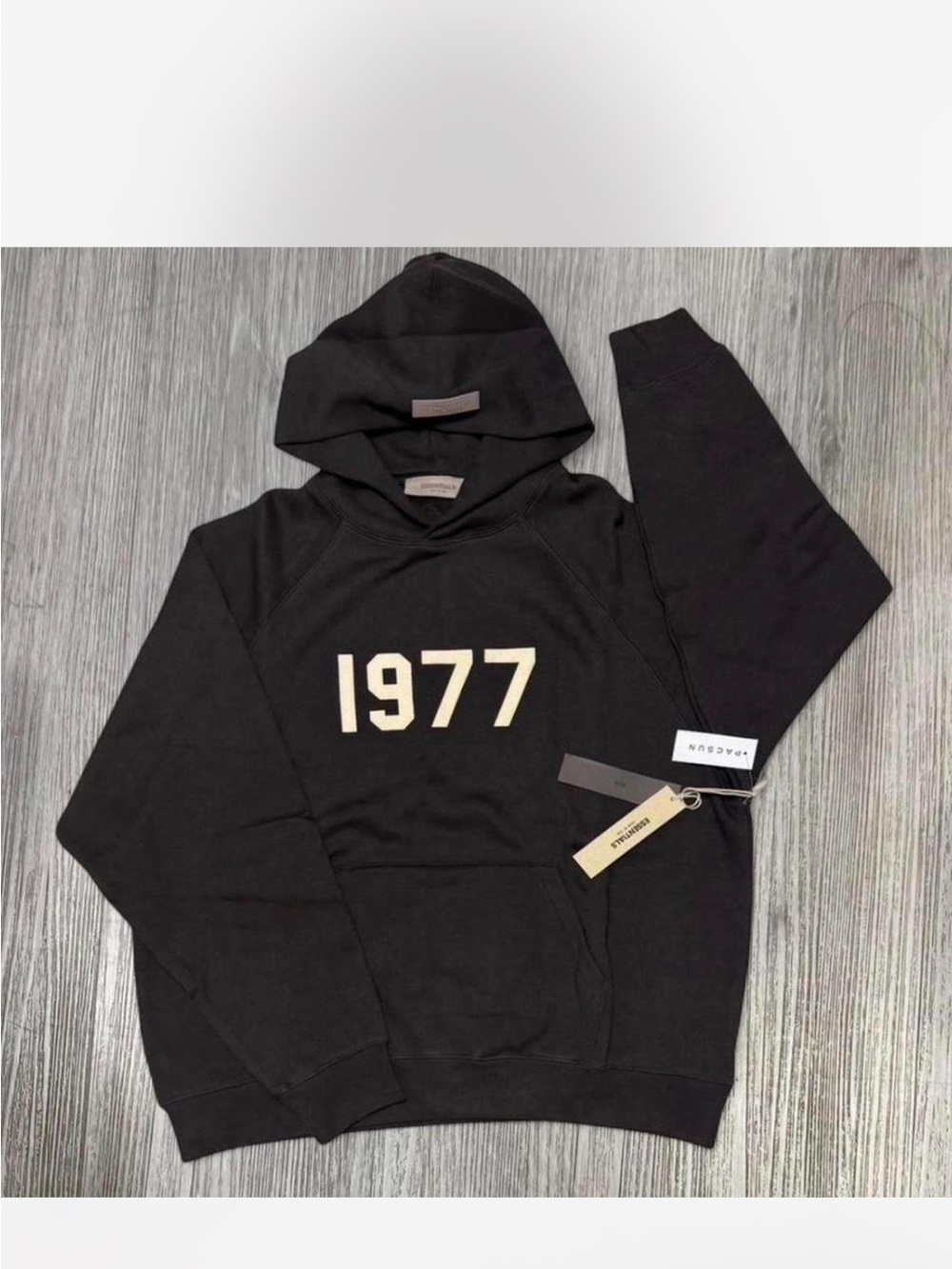 1977 iron hoodie by essentials fear of god